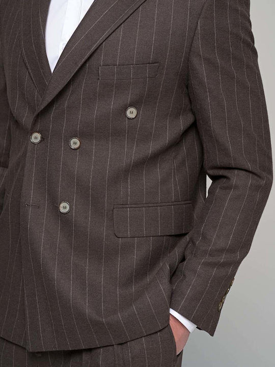 Elegante Мъжки Костюм Brown