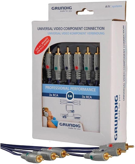 Grundig Component Cable 3x RCA male - 3x RCA male 5m (42166320)