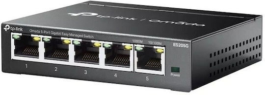 TP-LINK ES205G Managed L2 Switch with 5 Gigabit (1Gbps) Ethernet Ports and 5 SFP Ports