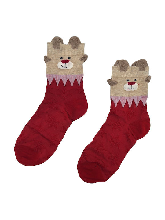 Gift-Me Women's Christmas Socks Red