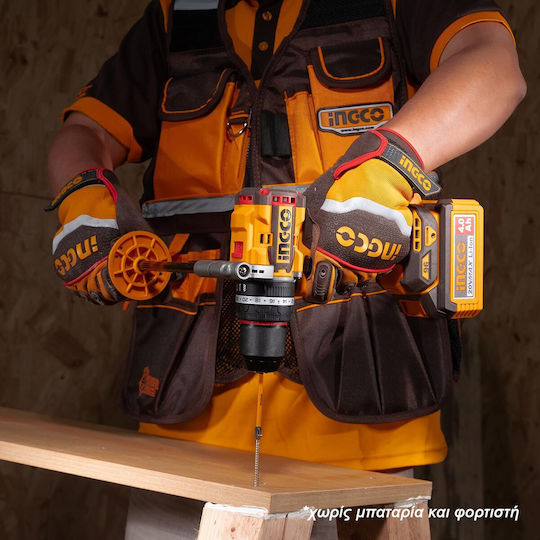 Ingco CIDLI209685 Ударен Акумулаторен Дрел-Винтоверт Solo Brushless 20V