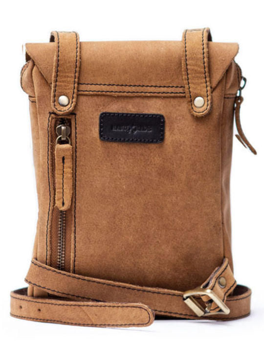 Trip Machine Geantă de Picior din Piele Thigh Bag Leg Bag Maro Tutun