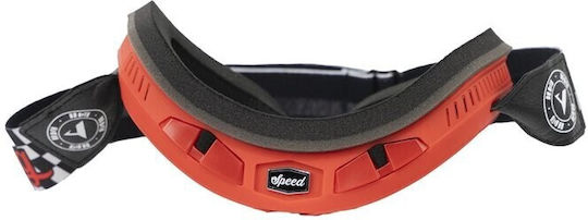 By City Motorradbrille Schutzbrille Roadster Goggle Rot