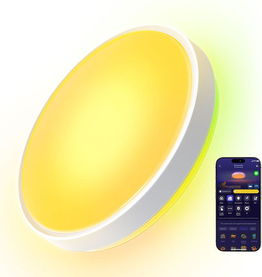 Govee Smart Πλαφονιέρα Οροφής 38εκ. Λευκή με Ενσωματωμένο LED