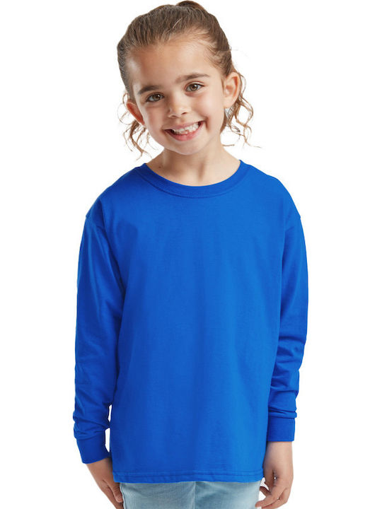 Kids' Shirt Long Sleeve Blue Children's Blouse