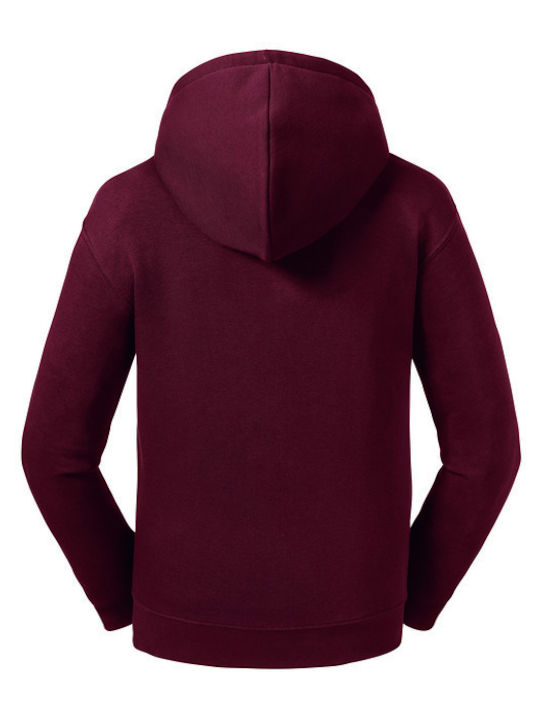 Kids Sweatshirt Cotton Hooded Burgundy
