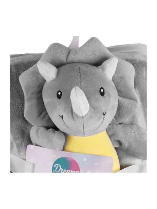 Dreams by Joyce Blanket Nursery Swaddling Blankets Velvet Gray with Animal 75x100cm