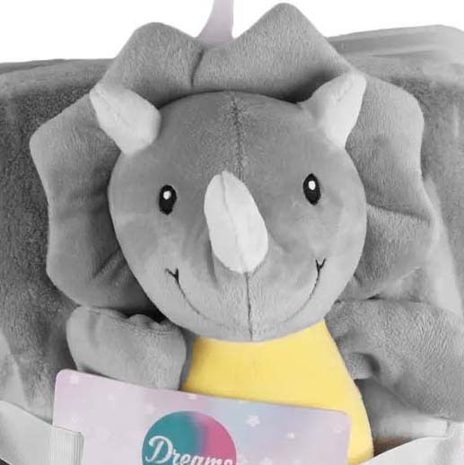 Dreams by Joyce Blanket Nursery Swaddling Blankets Velvet Gray with Animal 75x100cm