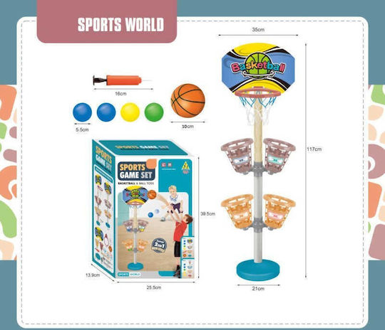 Indoor & Outdoor Basketball Hoop with Stand & Ball