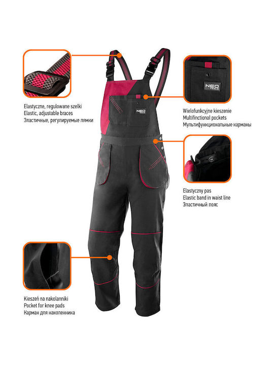 Neo Tools WomanLine Salopetă de Lucru Salopetă Bumbac Gri