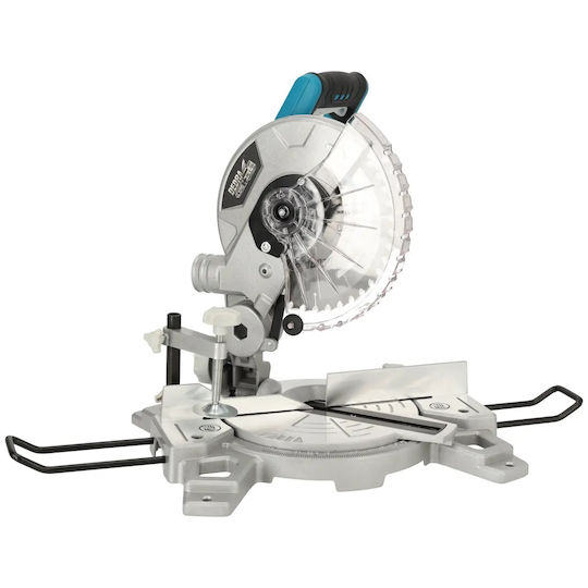 Dedra Miter Saw Battery with Cutting Disc Diameter 210mm, Laser Guide & Cutting Speed 3300rpm