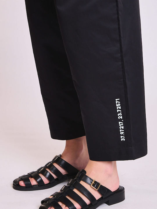 Women's Fabric Trousers Black