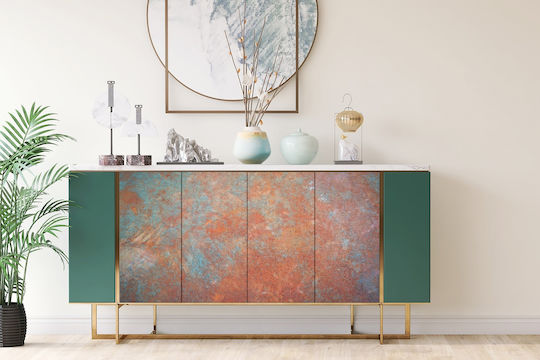 Decorative Matte Sticker Home Furniture Old Rusty Metal 100x50 Cm