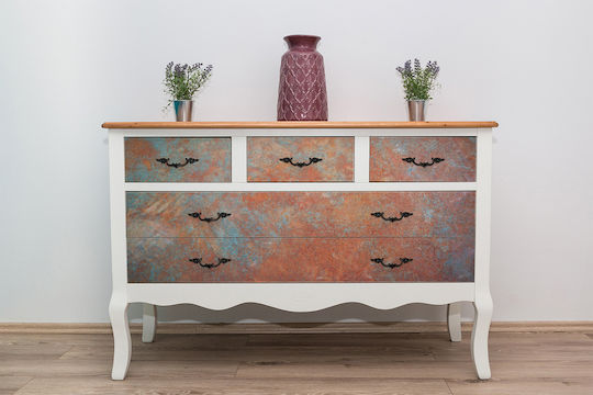 Decorative Matte Sticker Home Furniture Old Rusty Metal 100x50 Cm