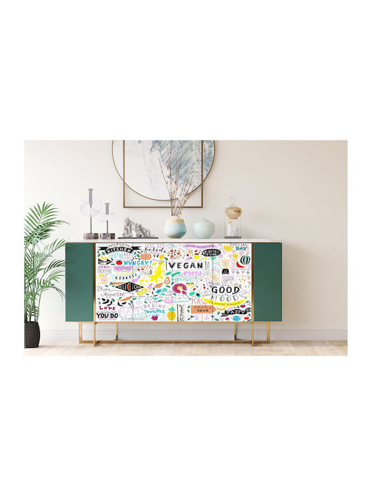 Autocolant Mat Dulapuri Mobilier Bucătărie Vegan Model 100x50 Cm