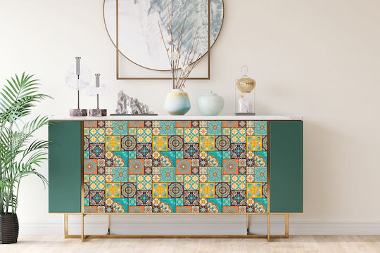 Autocolant Mat Decor Protecție Mobilier Casă Patchwork 100x50 Cm