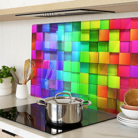 Wandsticker & Wandgemälde Glasplatte Küchen Gebrühtes Glas Design Bunte Boxen 80x52 Cm Wandsticker & Wandgemälde Glasplatte Küchen Gebrühtes Glas Design Bunte Boxen 80x52 Cm