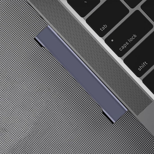 Techsuit USB 3.0 4 Port Hub with USB-C Connection Gray