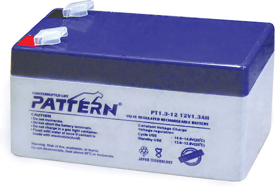 Pattern Battery PT1.3-12 Baterie UPS cu Capacitate 1.3Ah și Tensiune 12V 10buc