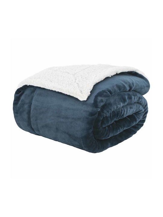 vidaXL Decke Fleece Übergröße 240x270cm Dunkelblau