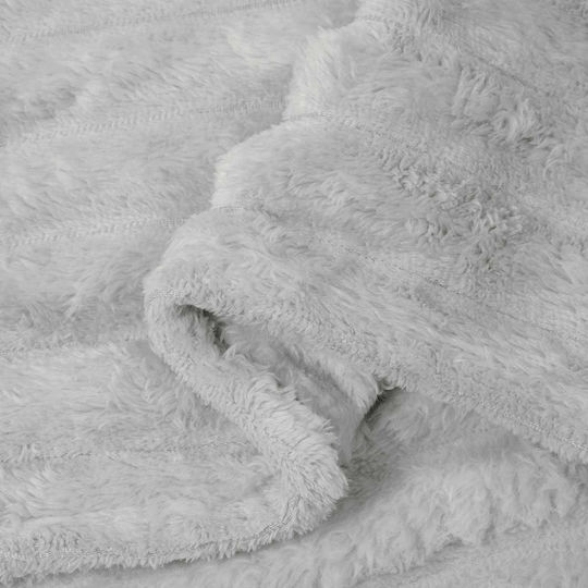 vidaXL Κουβέρτα Fleece Υπέρδιπλη 240x220εκ. Γκρι