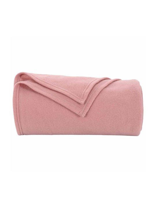 vidaXL Fleece Decke Einzeln 170x130cm Rosa