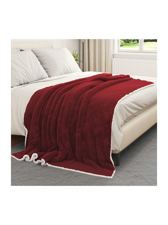 vidaXL Одеяло Флийс Единично 150x200см. Mint, Red
