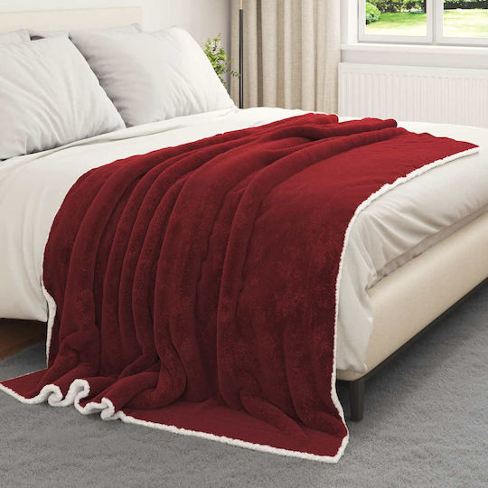 vidaXL Μονή 150x200εκ. Βεραμάν, Κόκκινο