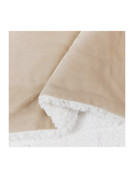 vidaXL Fleece-Decke Übergröße 220x240cm Beigefarbe