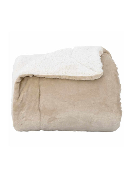 vidaXL Fleece-Decke Übergröße 220x240cm Beigefarbe