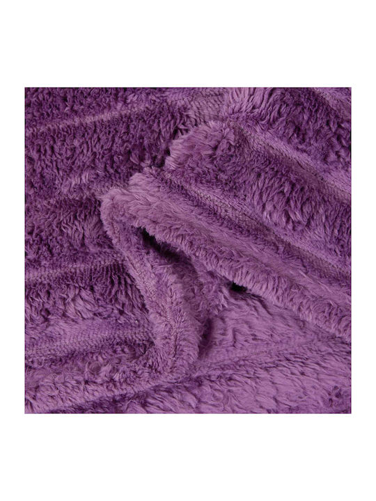 vidaXL Pătură Polar Fleece Simplă 150x130cm Violet