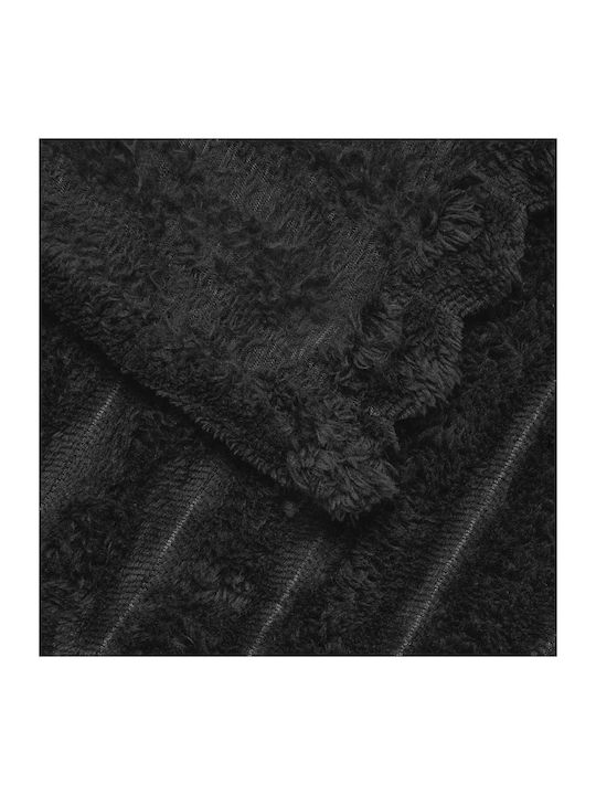 vidaXL Fleece Decke Einzeln 150x130 cm Schwarz
