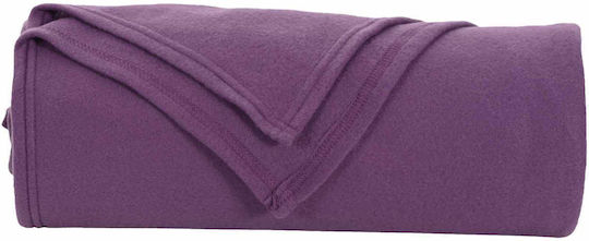 vidaXL Κουβέρτα Fleece Διπλή 200x150εκ. Μοβ