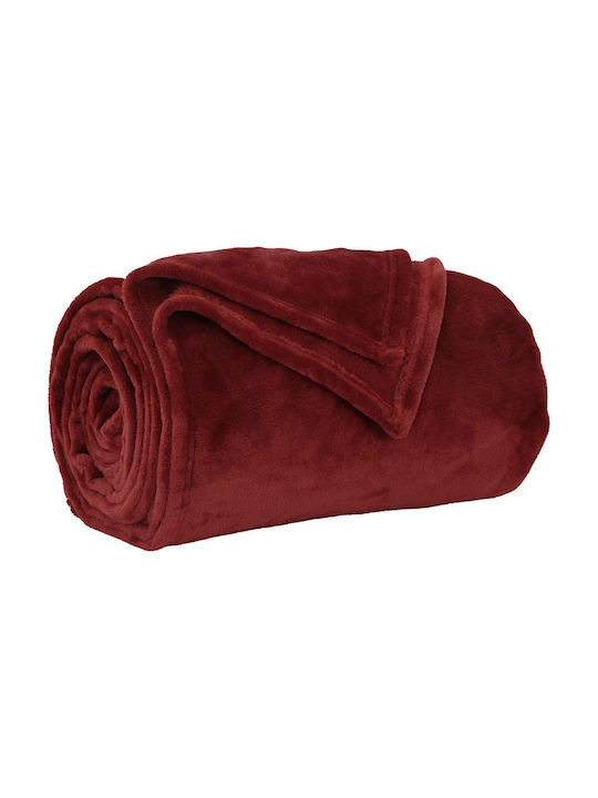 vidaXL Одеяло Флийс Кинг сайз 220x240см. Mint, Red