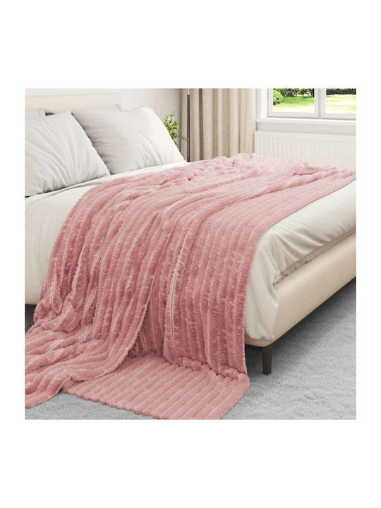 vidaXL Fleecedecke Übergröße 240x220cm Rosa