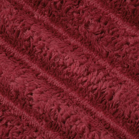 vidaXL Κουβέρτα Fleece Μονή 150x130εκ. Βεραμάν, Κόκκινο