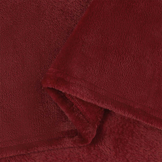 vidaXL Fleece Blanket Sofa 130x150cm Turquoise Red