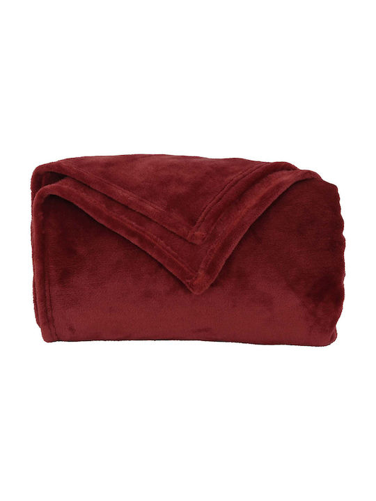 vidaXL Fleece Decke Einzeln 150x200cm Türkis Rot
