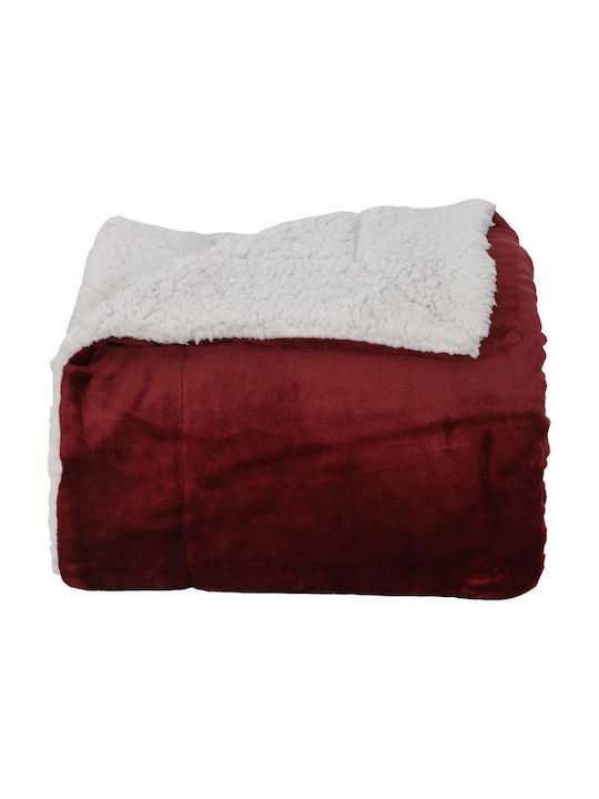 vidaXL Fleece Decke Couch 130x150cm Türkis Rote