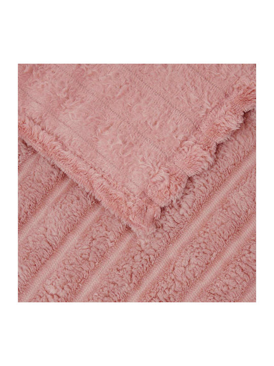 vidaXL Fleece Decke Einzeln 150x130cm Rosa