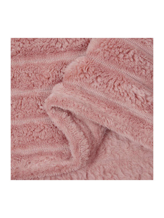 vidaXL Doppel Fleece-Decke 200x150cm Rosa