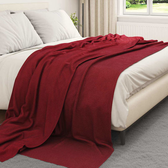 vidaXL Armchair Throw Fleece 240x220cm Turquoise Red