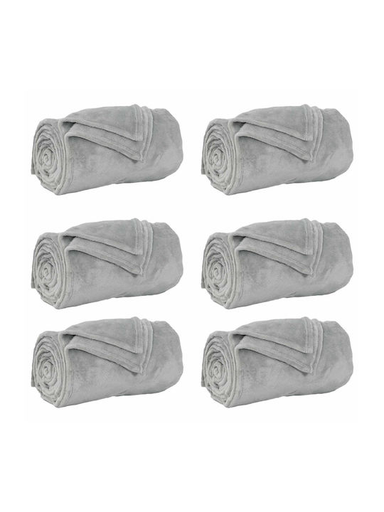 vidaXL Ριχτάρι Πολυθρόνας Fleece 150x200εκ. Γκρι