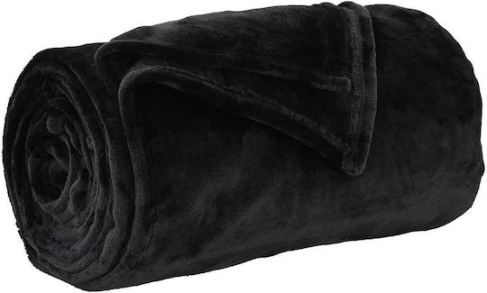 vidaXL Decken & Couchdecken Sesselüberwurf Fleece 150x200cm Schwarz