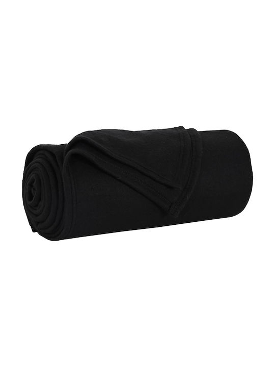 vidaXL Armchair Throw Fleece 170x130cm Black