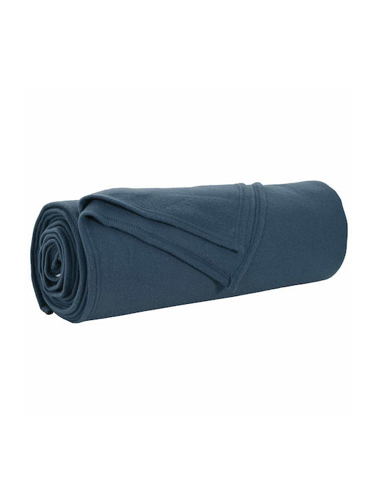 vidaXL Decken & Couchdecken Dreisitzer-Sofa Wurf Fleece 350x270cm Dunkelblau