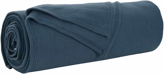 vidaXL Ριχτάρι Τριθέσιου Καναπέ Fleece 350x270εκ. Σκούρο Μπλε