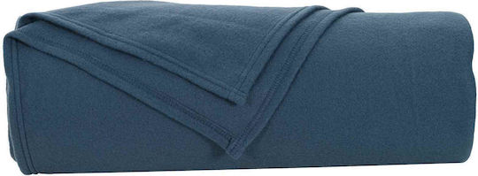vidaXL Ριχτάρι Τριθέσιου Καναπέ Fleece 350x270εκ. Σκούρο Μπλε