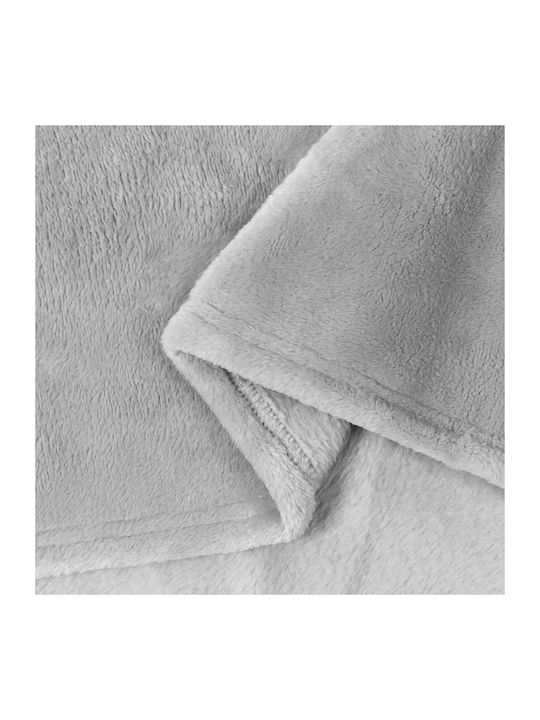 vidaXL Ριχτάρι Τριθέσιου Καναπέ Fleece 240x270εκ. Γκρι
