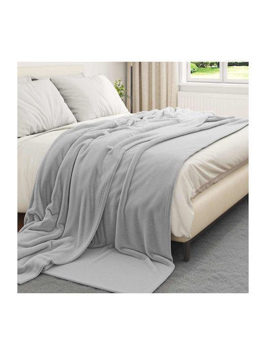 vidaXL Ριχτάρι Τριθέσιου Καναπέ Fleece 240x270εκ. Γκρι